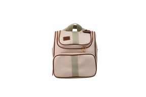 MOCHILA  CARTEIRO - BEGE COM MARROM CLARO LISTRADO