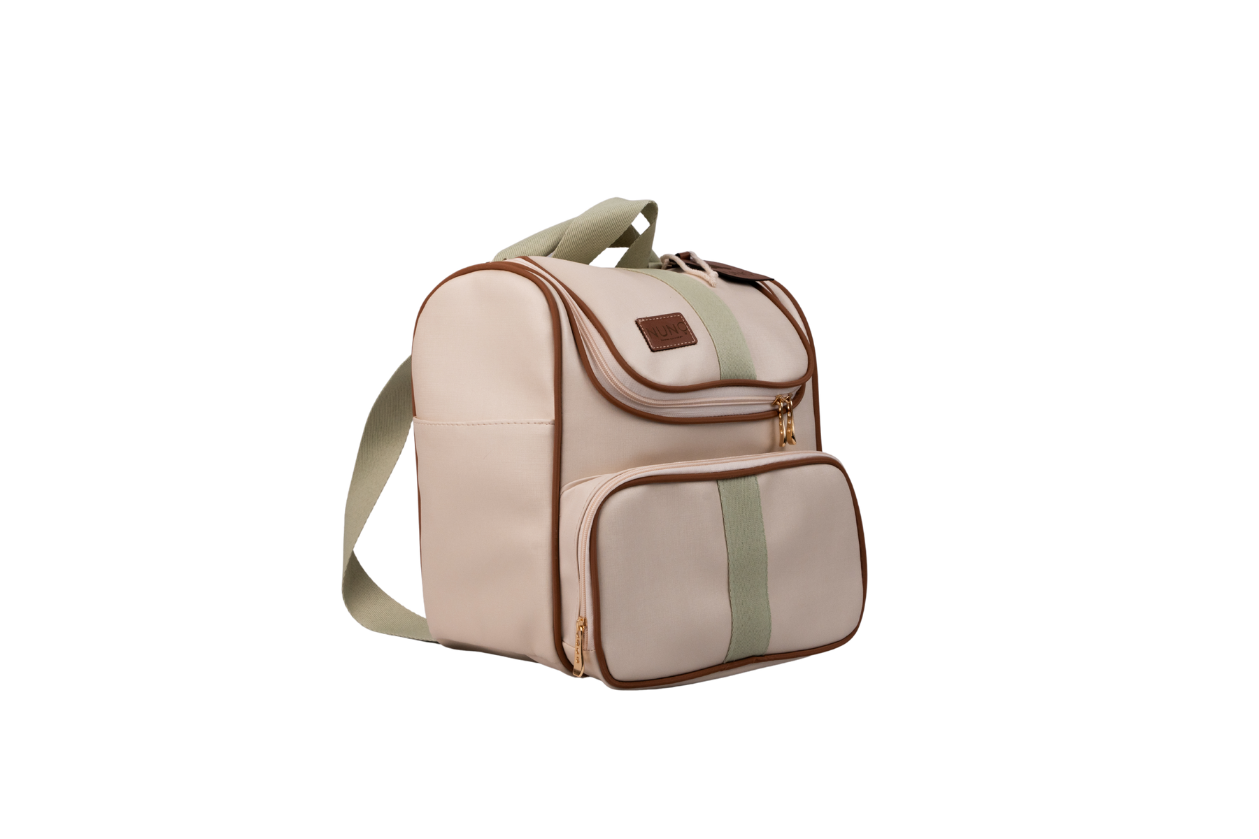 MOCHILA  CARTEIRO - BEGE COM MARROM CLARO LISTRADO