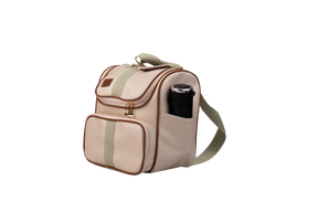MOCHILA  CARTEIRO - BEGE COM MARROM CLARO LISTRADO