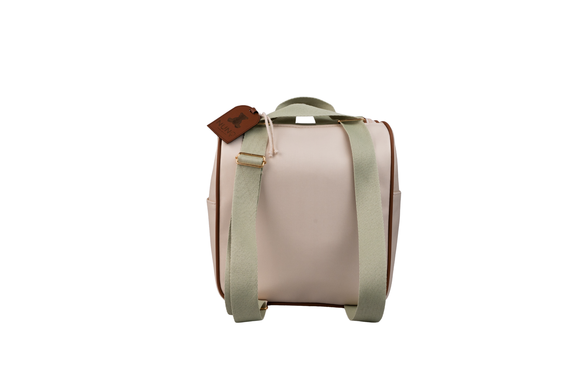 MOCHILA  CARTEIRO - BEGE COM MARROM CLARO LISTRADO