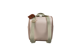 MOCHILA  CARTEIRO - BEGE COM MARROM CLARO LISTRADO