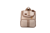 MOCHILA CARTEIRO - BEGE COM VERDE CLARO
