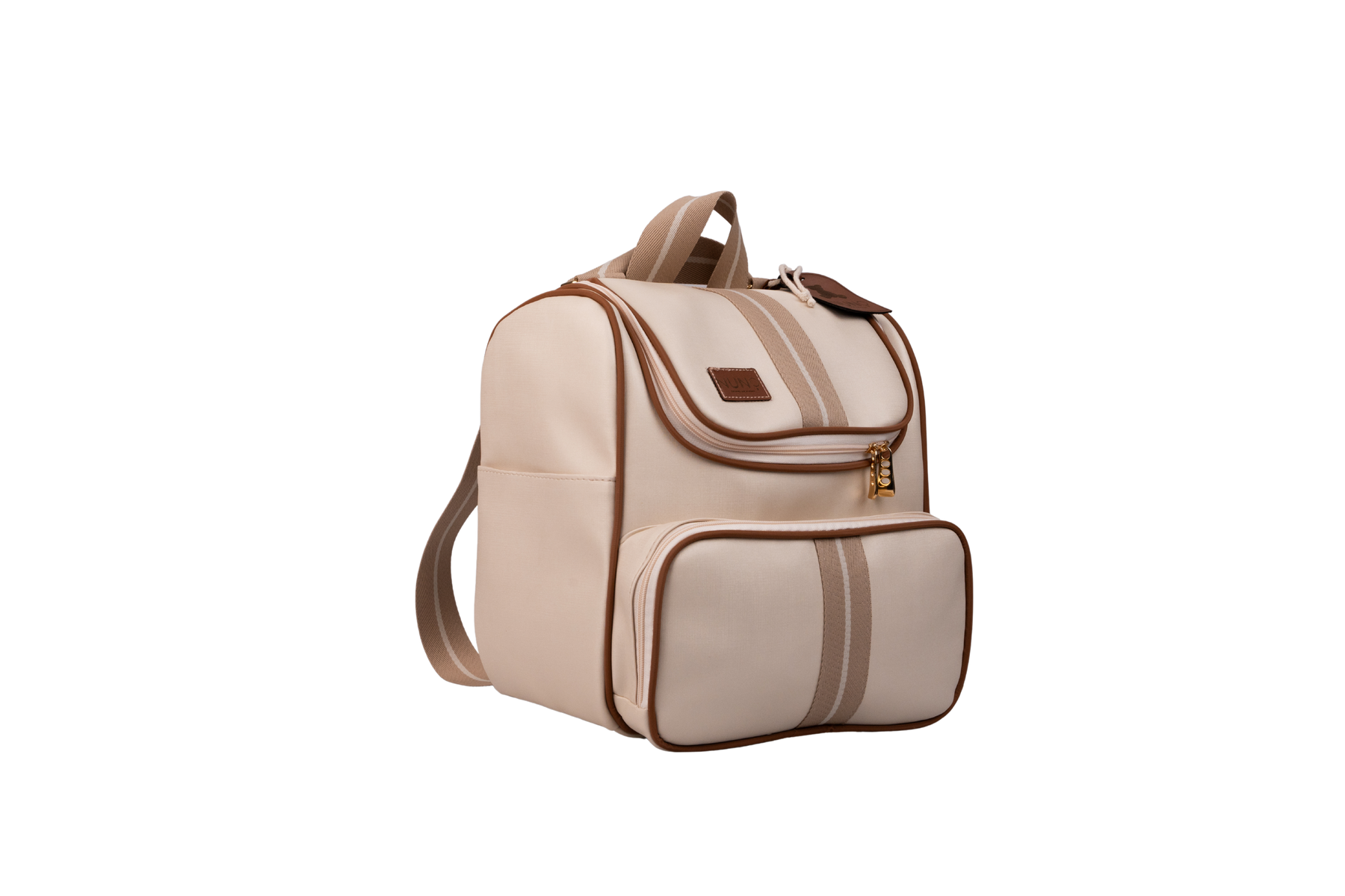 MOCHILA CARTEIRO - BEGE COM VERDE CLARO
