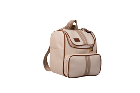 MOCHILA CARTEIRO - BEGE COM VERDE CLARO
