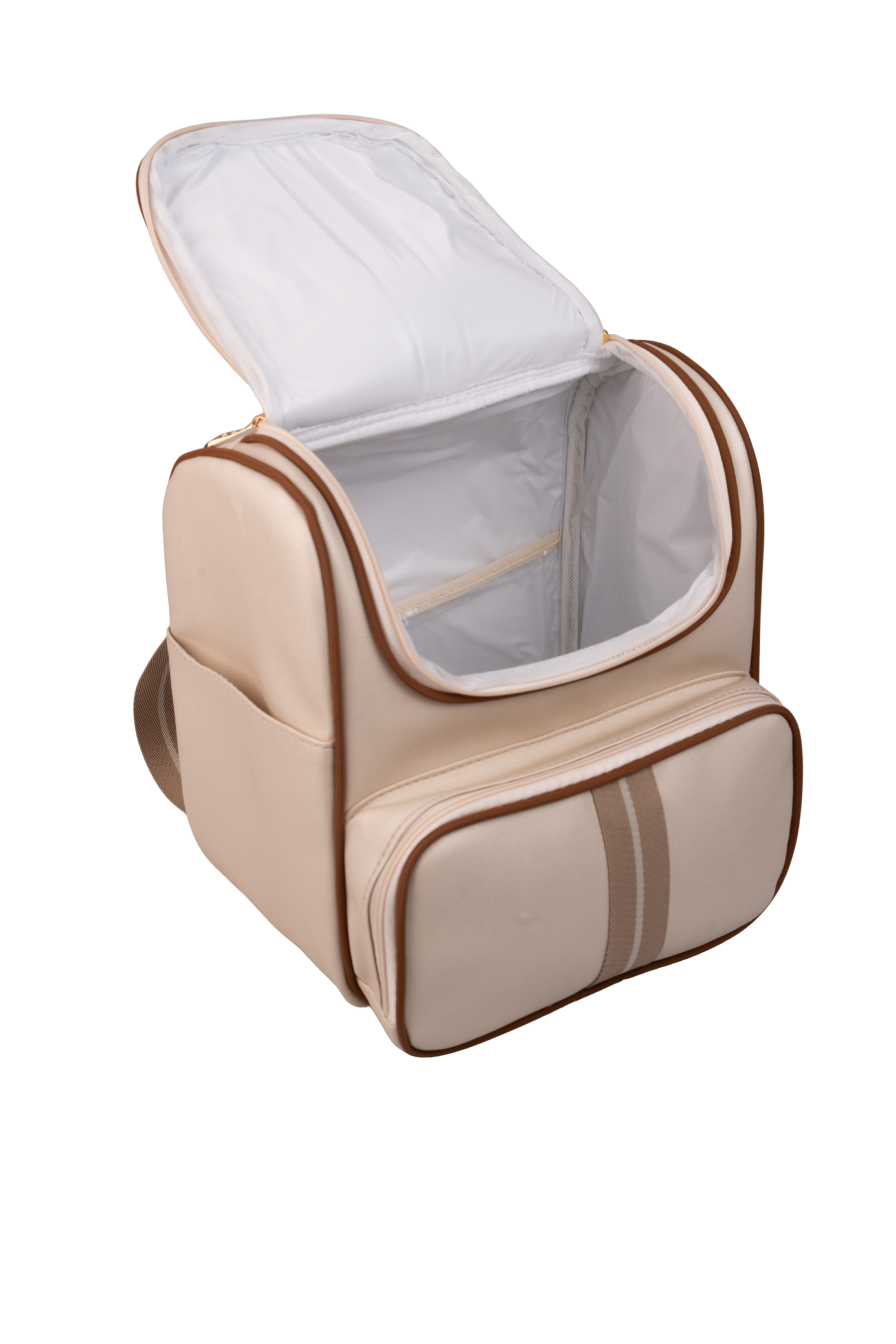 MOCHILA CARTEIRO - BEGE COM VERDE CLARO
