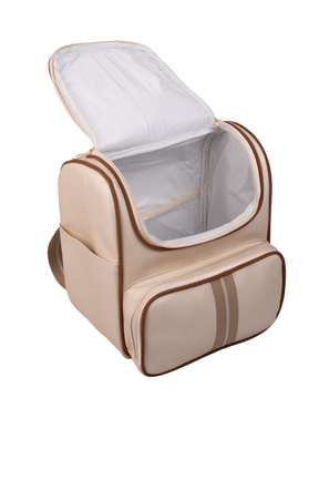 MOCHILA CARTEIRO - BEGE COM VERDE CLARO