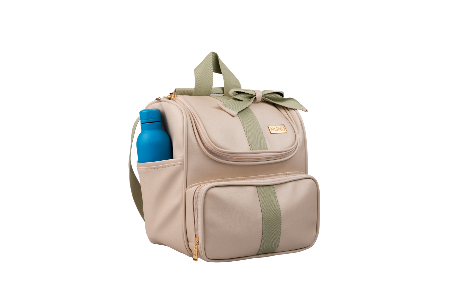 MOCHILA  CLASSIC - BEGE COM VERDE CLARO