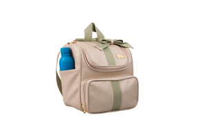 MOCHILA  CLASSIC - BEGE COM VERDE CLARO