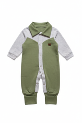 MACACÃO PAULO ESTILIZADO VERDE MILITAR - 0-6 MESES