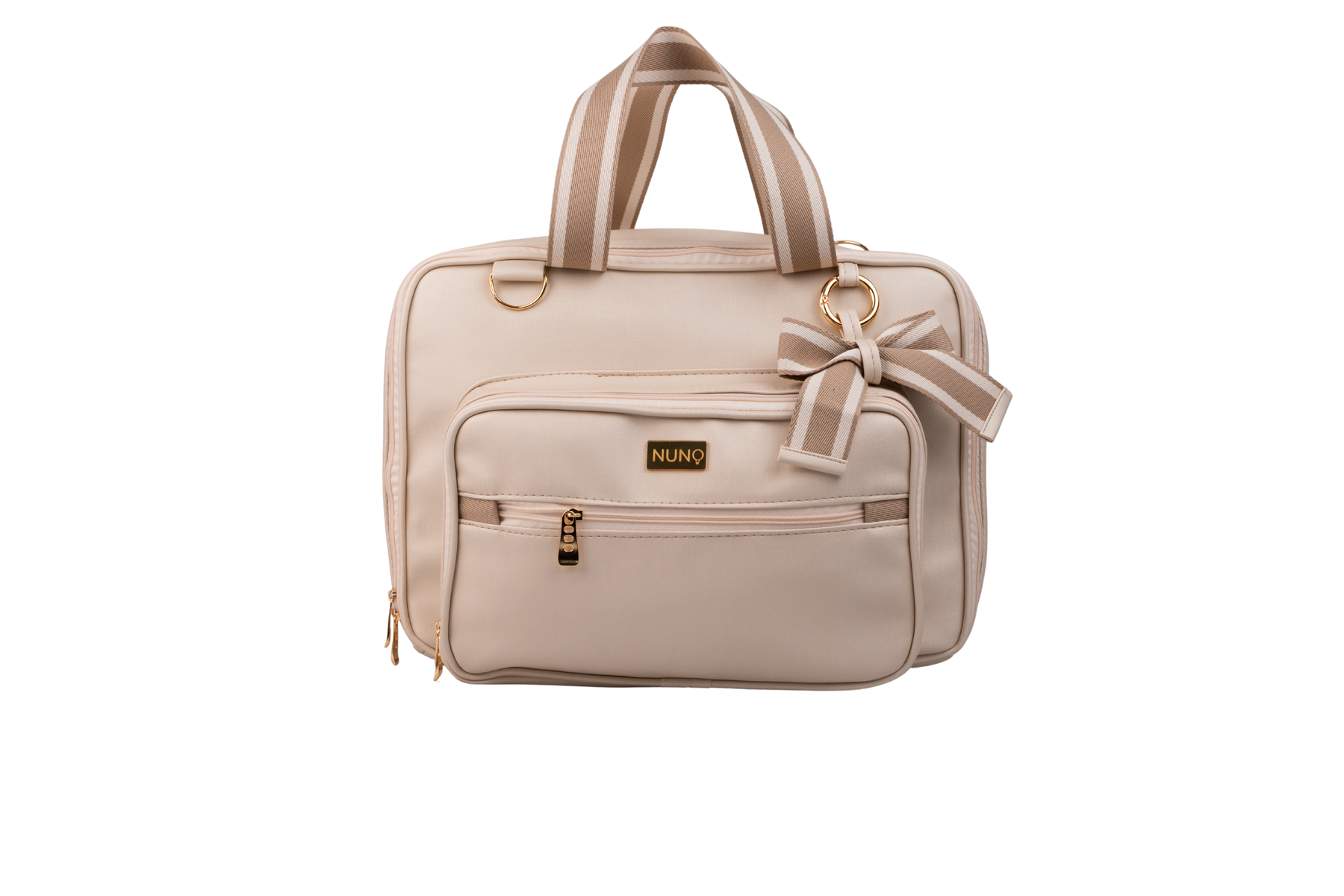 MALA DE MÃO VIENA - BEGE LISTRADO