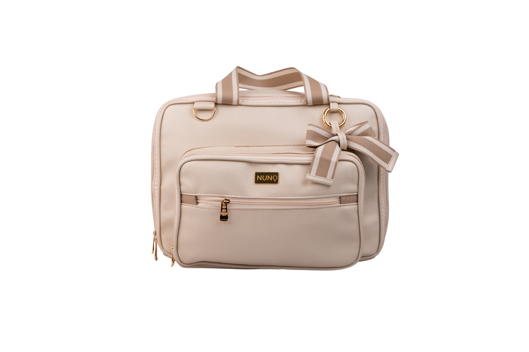 MALA DE MÃO VIENA - BEGE LISTRADO