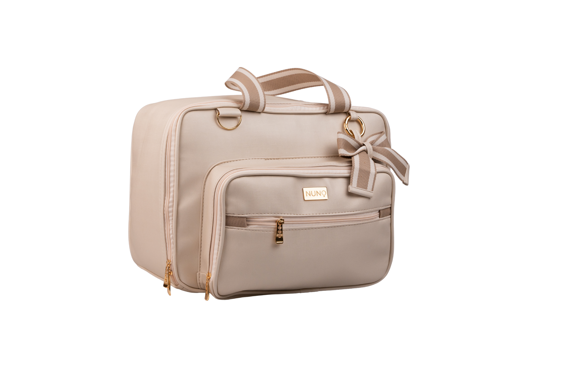 MALA DE MÃO VIENA - BEGE LISTRADO