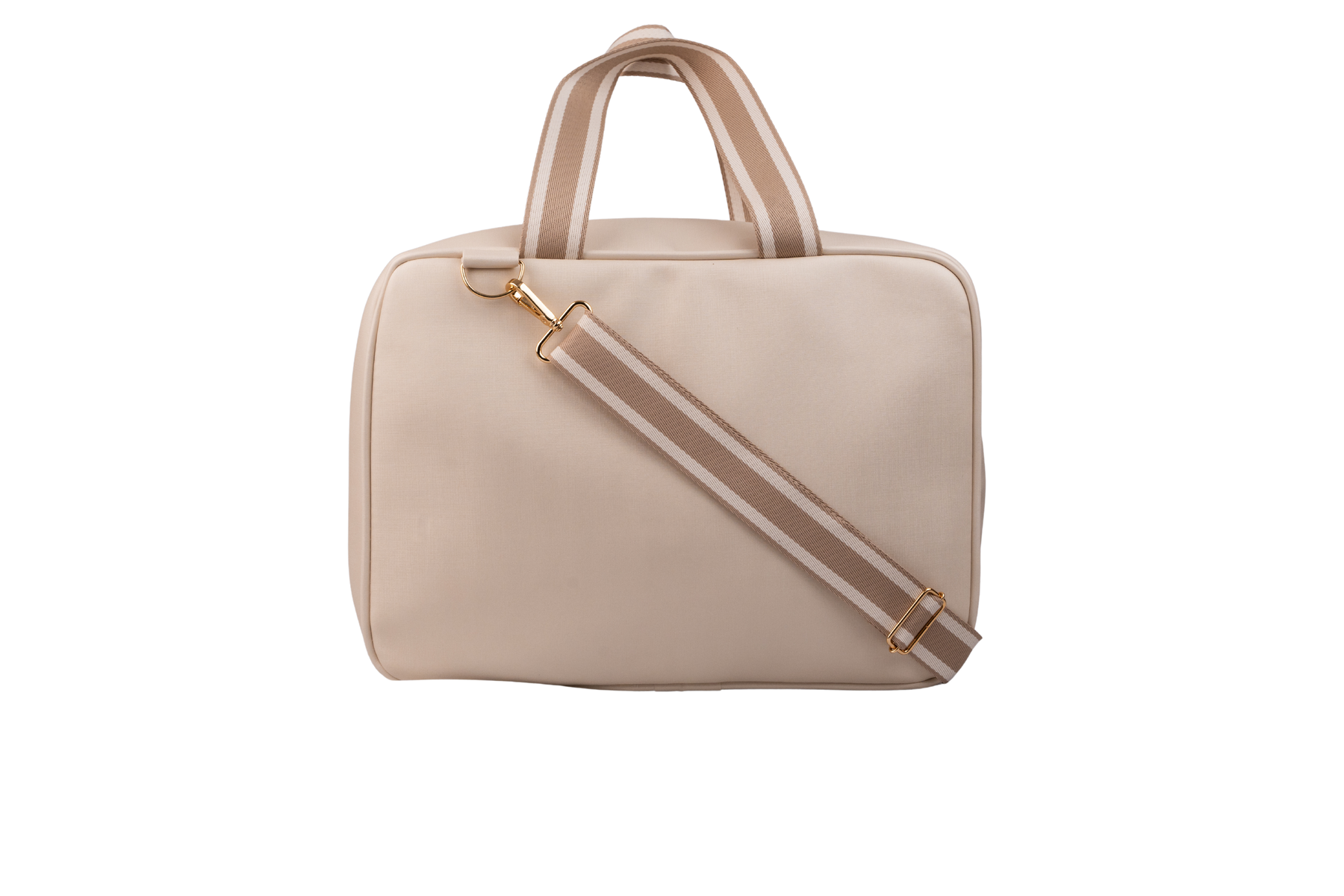 MALA DE MÃO VIENA - BEGE LISTRADO