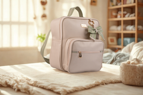 MOCHILA  VIENA - VERDE CLARO LISTRADO