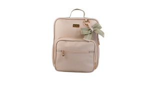 MOCHILA  VIENA - VERDE CLARO LISTRADO