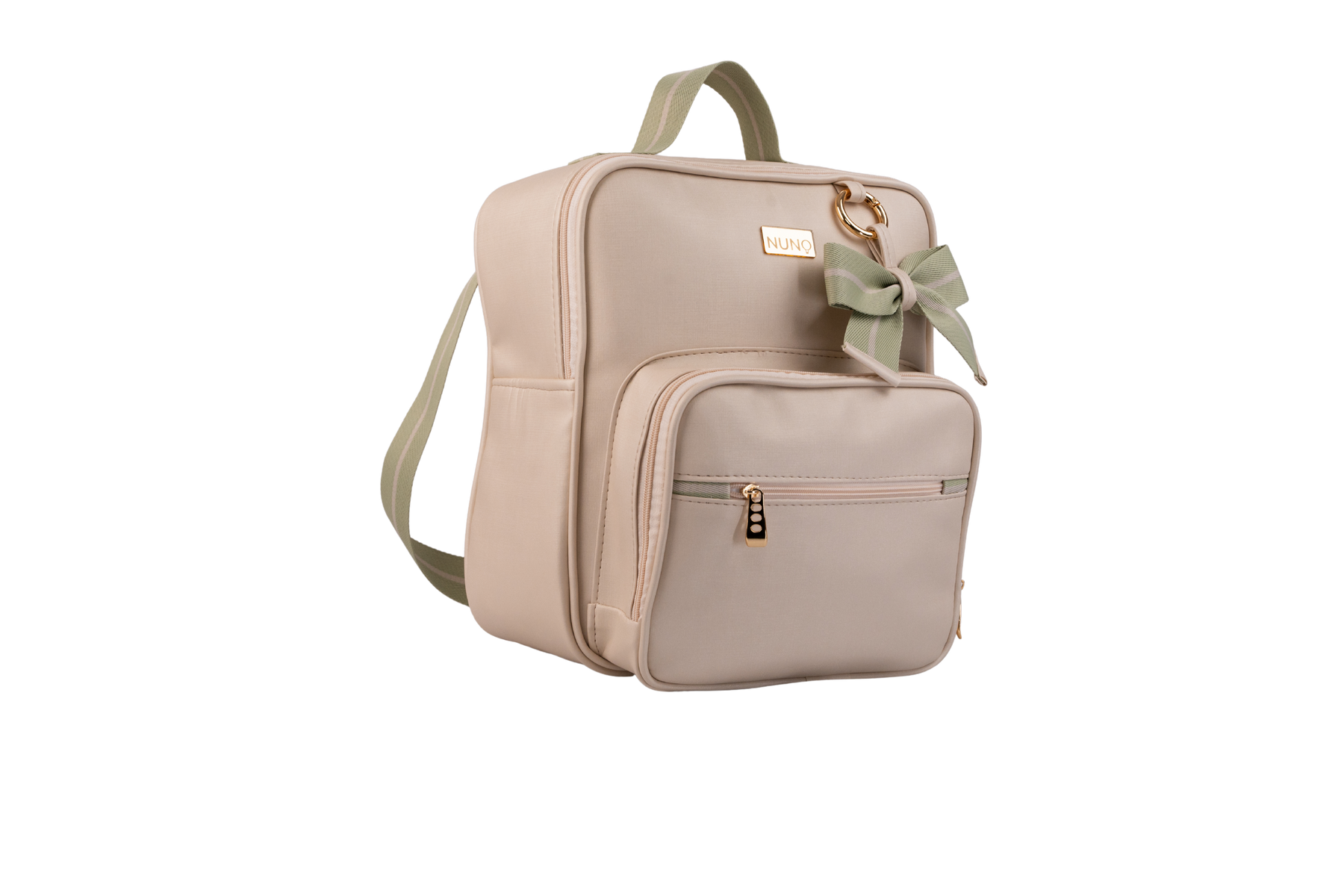 MOCHILA  VIENA - VERDE CLARO LISTRADO