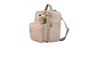 MOCHILA  VIENA - VERDE CLARO LISTRADO