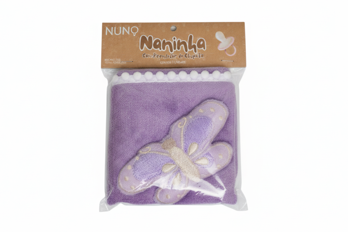 NANINHA FEMININA BORBOLETA ROXA