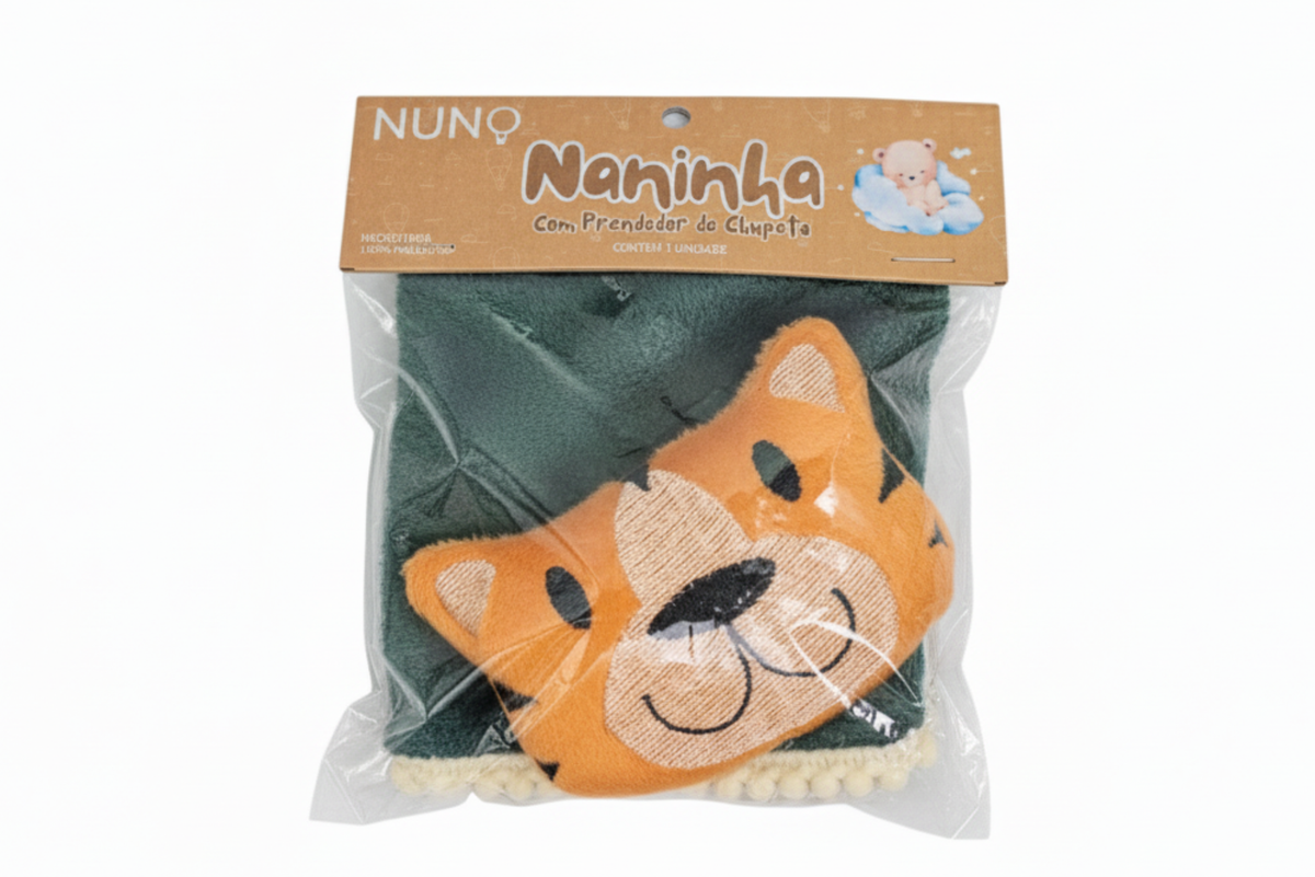 NANINHA MASCUINO TIGRE VERDE E LARANJA